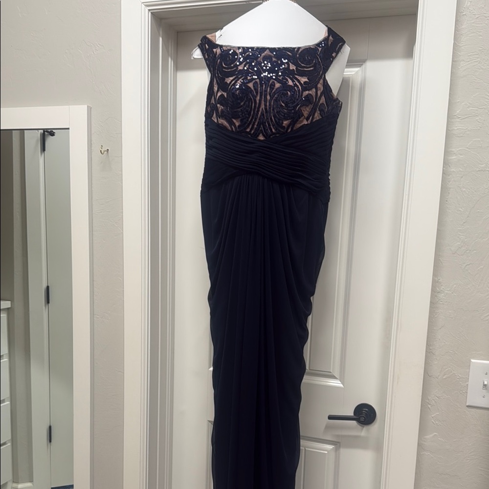 Elegant Navy Evening Gown